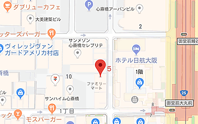 心斎橋駅前校　第２校舎の地図